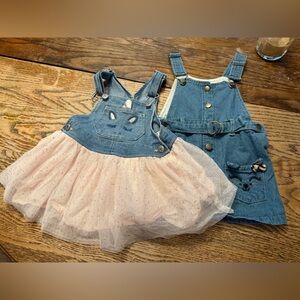 Two 2T overall dresses!